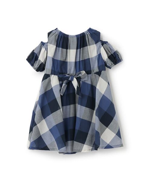 petit main / プティマイン ミニ丈・ひざ丈ワンピース | 【リンク】肩あきチェックワンピース | 詳細8