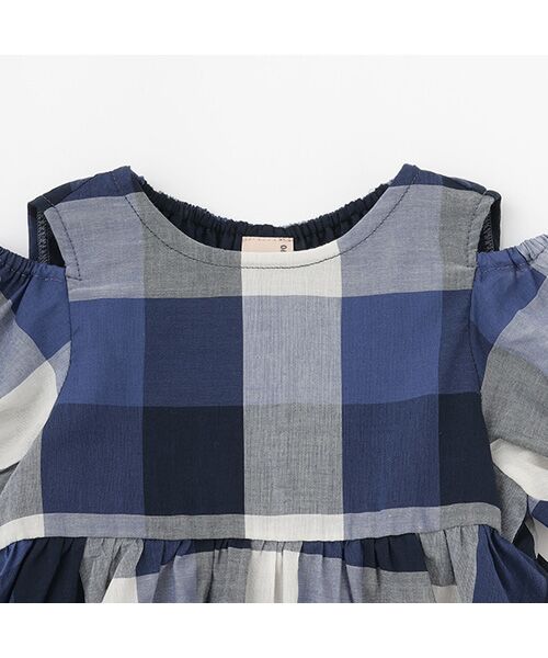 petit main / プティマイン ミニ丈・ひざ丈ワンピース | 【リンク】肩あきチェックワンピース | 詳細9