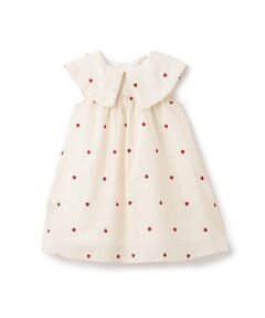 petit main / プティマイン ミニ丈・ひざ丈ワンピース | 【リンク】ハート刺繍ワンピース