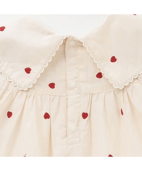 petit main / プティマイン ミニ丈・ひざ丈ワンピース | 【リンク】ハート刺繍ワンピース | 詳細14