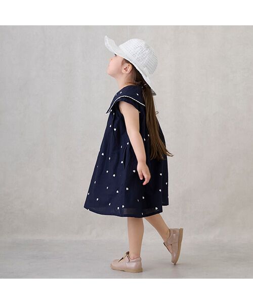 petit main / プティマイン ミニ丈・ひざ丈ワンピース | 【リンク】ハート刺繍ワンピース | 詳細3