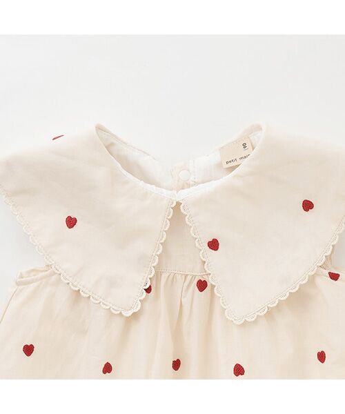 petit main / プティマイン ミニ丈・ひざ丈ワンピース | 【リンク】ハート刺繍ワンピース | 詳細8