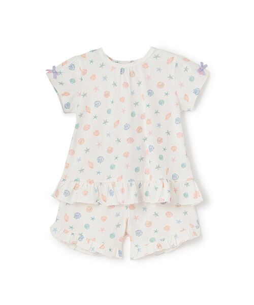 petit main/プティマイン GIRLS半袖パジャマ クリ-ム 90 petit main/プティマイン GIRLS半袖パジャマ クリ-ム 90
