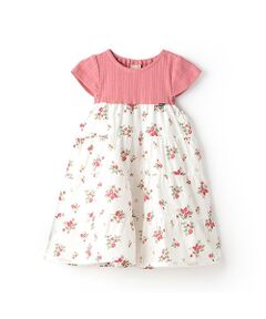 petit main / プティマイン ミニ丈・ひざ丈ワンピース | 【リンク】いちご柄ドッキングワンピース