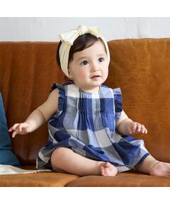 petit main / プティマイン ロンパース | マドラスチェックOPロンパース