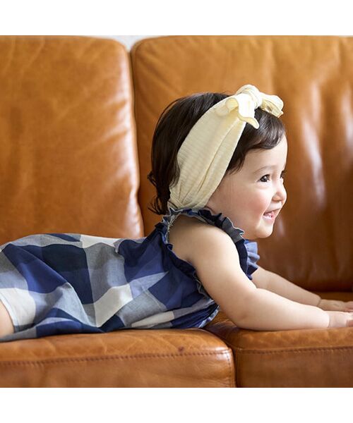 petit main / プティマイン ロンパース | マドラスチェックOPロンパース | 詳細2