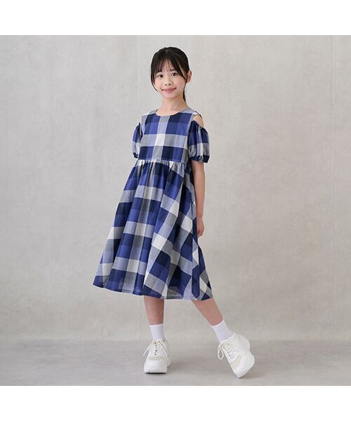 petit main / プティマイン ロンパース | マドラスチェックOPロンパース | 詳細4