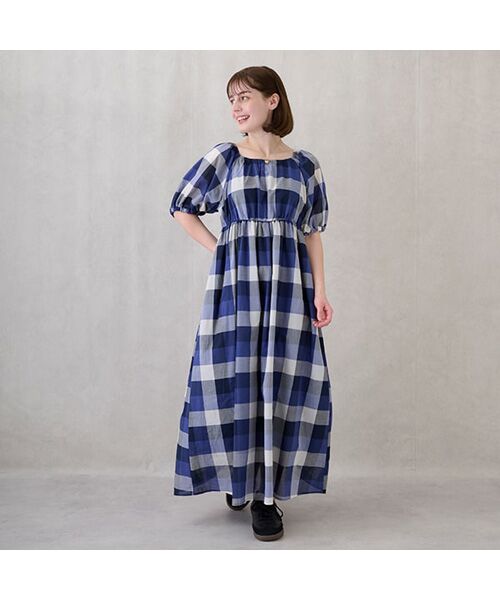 petit main / プティマイン ロンパース | マドラスチェックOPロンパース | 詳細5