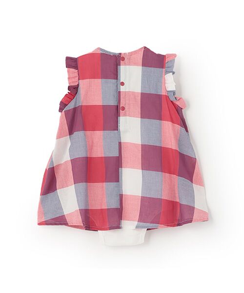 petit main / プティマイン ロンパース | マドラスチェックOPロンパース | 詳細6