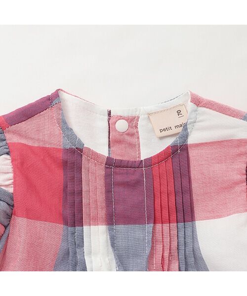 petit main / プティマイン ロンパース | マドラスチェックOPロンパース | 詳細7