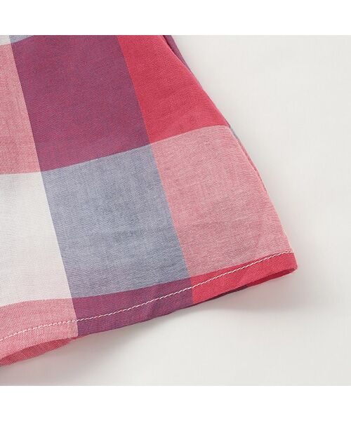 petit main / プティマイン ロンパース | マドラスチェックOPロンパース | 詳細9