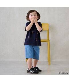 petit main / プティマイン ショート・ハーフ・半端丈パンツ | 【Disney】刺繍ハーフパンツ