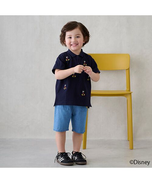 petit main / プティマイン ショート・ハーフ・半端丈パンツ | 【Disney】刺繍ハーフパンツ | 詳細1