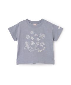 petit main / プティマイン Tシャツ | 【接触冷感】海刺繍半袖Tシャツ