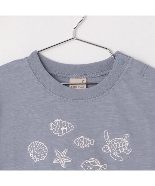 petit main / プティマイン Tシャツ | 【接触冷感】海刺繍半袖Tシャツ | 詳細2
