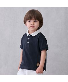 petit main / プティマイン ポロシャツ | 【接触冷感】ポロ衿配色半袖Tシャツ