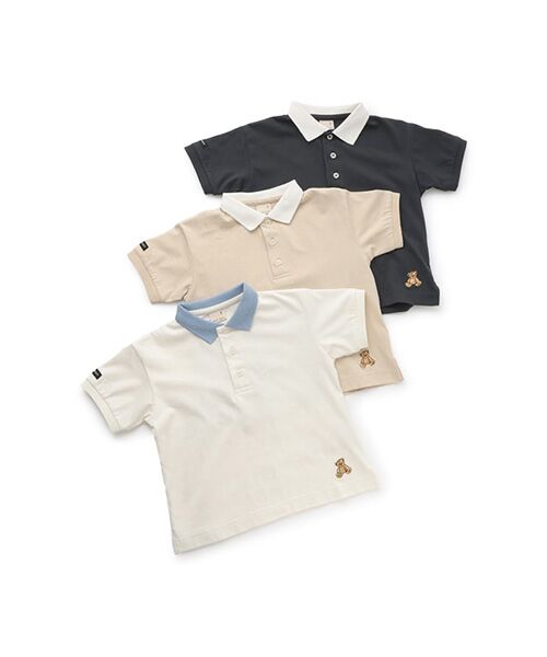 petit main / プティマイン ポロシャツ | 【接触冷感】ポロ衿配色半袖Tシャツ | 詳細11