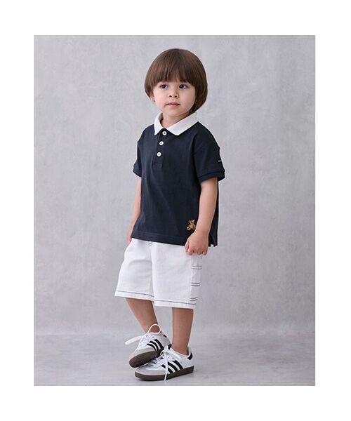 petit main / プティマイン ポロシャツ | 【接触冷感】ポロ衿配色半袖Tシャツ | 詳細2