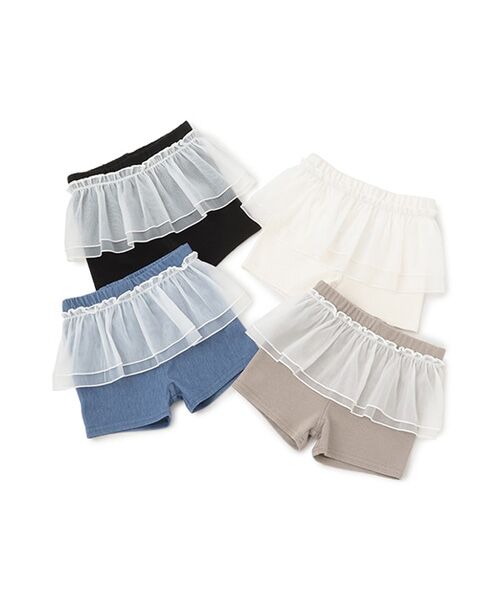 セール】 一分丈フリルショートパンツ （ショート・ハーフ・半端