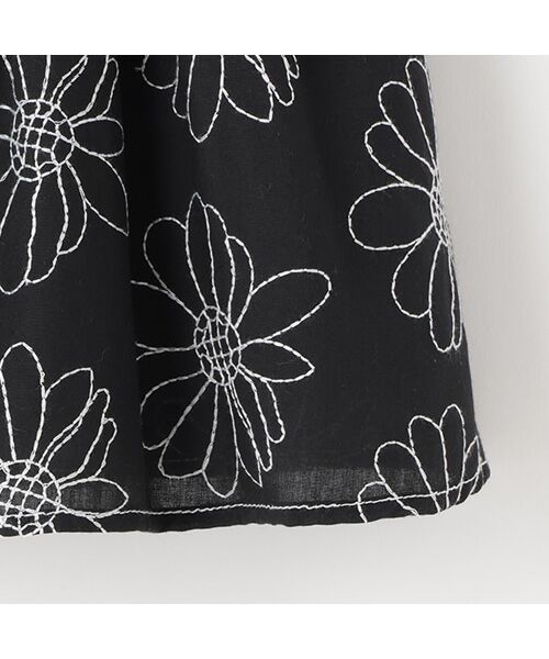 petit main / プティマイン ミニ・ひざ丈スカート | 【リンク】花刺繍スカート | 詳細6