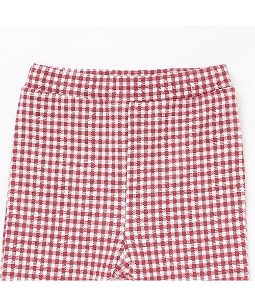 チェスティ パール　チェック　フリル　パンツ　新品未使用 冷感/防汚】7分丈チェックフリルパンツ （その他パンツ）｜petit