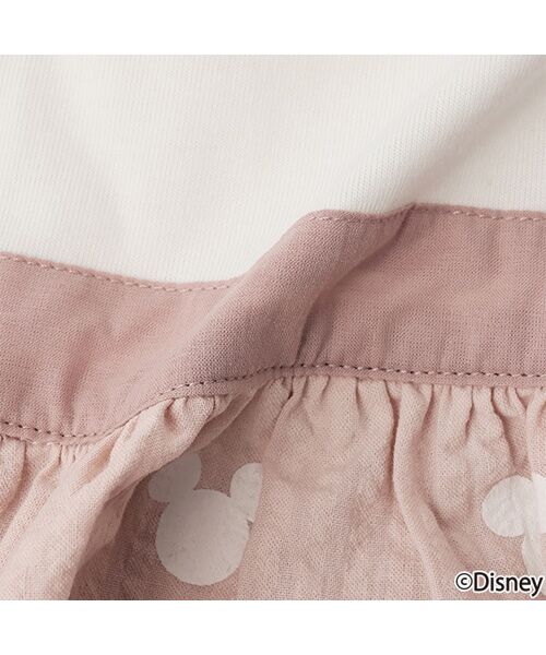 petit main / プティマイン Tシャツ | 【Disney】総柄ドッキングパフT | 詳細14