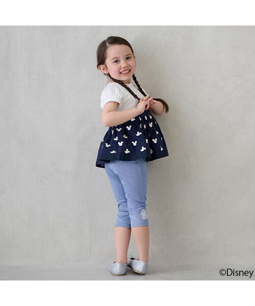 petit main / プティマイン Tシャツ | 【Disney】総柄ドッキングパフT | 詳細5