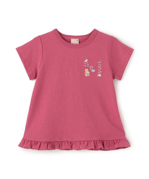 petit main/プティマイン 【プティプラ】アルファベットTシャツ D・ピンク 100 petit main/プティマイン 【プティプラ】アルファベットTシャツ D・ピンク 100