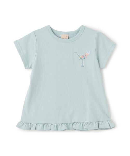 petit main/プティマイン 【プティプラ】アルファベットTシャツ エメラルドグリ-ン 130 petit main/プティマイン 【プティプラ】アルファベットTシャツ エメラルドグリ-ン 130