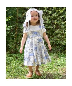 petit main / プティマイン ロング・マキシ丈ワンピース | 【リンク】総柄シャーリングワンピース