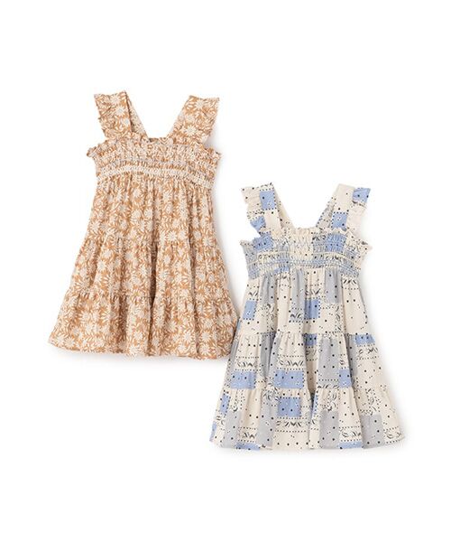 petit main / プティマイン ロング・マキシ丈ワンピース | 【リンク】総柄シャーリングワンピース | 詳細17