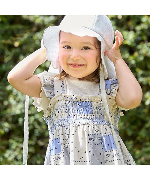 petit main / プティマイン ロング・マキシ丈ワンピース | 【リンク】総柄シャーリングワンピース | 詳細2