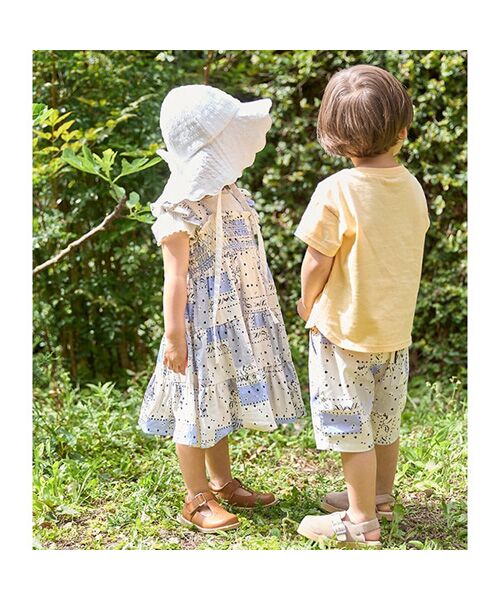 petit main / プティマイン ロング・マキシ丈ワンピース | 【リンク】総柄シャーリングワンピース | 詳細3