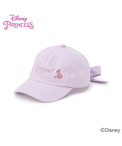petit main/プティマイン 【Disney】刺繍バックリボンキャップ ラベンダ- 50 petit main/プティマイン 【Disney】刺繍バックリボンキャップ ラベンダ- 50