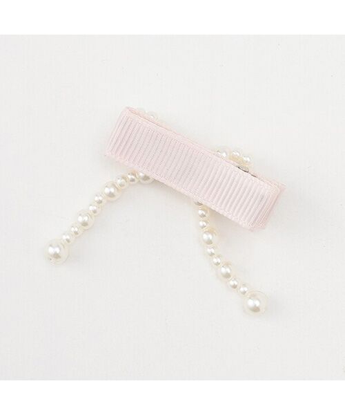 petit main / プティマイン ヘアピン | パールリボンヘアクリップ2P | 詳細1