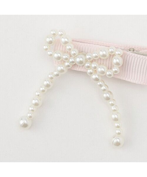 petit main / プティマイン ヘアピン | パールリボンヘアクリップ2P | 詳細3