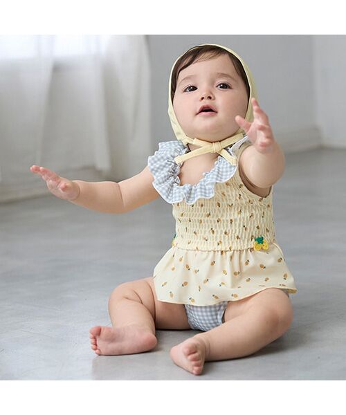 petit main / プティマイン 水着・スイムグッズ | キャップ付きフルーツ総柄ビキニ | 詳細2