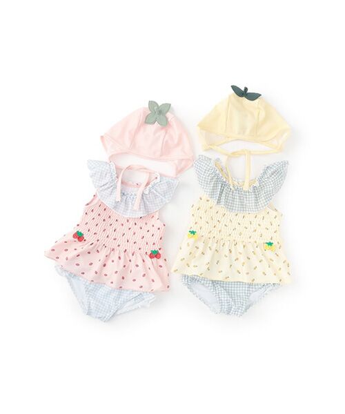 petit main / プティマイン 水着・スイムグッズ | キャップ付きフルーツ総柄ビキニ | 詳細20