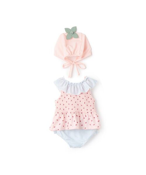 petit main / プティマイン 水着・スイムグッズ | キャップ付きフルーツ総柄ビキニ | 詳細5