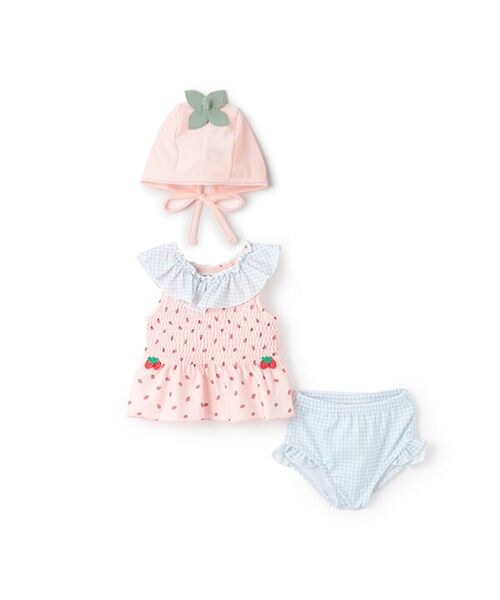 petit main / プティマイン 水着・スイムグッズ | キャップ付きフルーツ総柄ビキニ | 詳細6