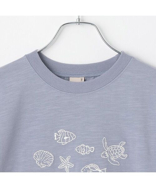 petit main / プティマイン Tシャツ | 【接触冷感】海刺繍Tシャツ | 詳細2