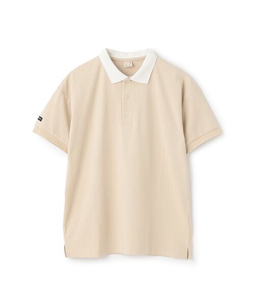petit main/プティマイン 【接触冷感】ポロ衿配色Tシャツ ウスベ-ジュ 150 petit main/プティマイン 【接触冷感】ポロ衿配色Tシャツ ウスベ-ジュ 150