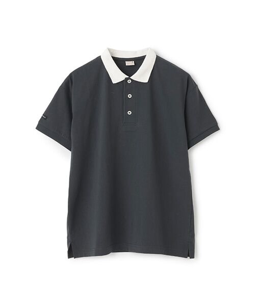 petit main/プティマイン 【接触冷感】ポロ衿配色Tシャツ チャコ-ル 150 petit main/プティマイン 【接触冷感】ポロ衿配色Tシャツ チャコ-ル 150
