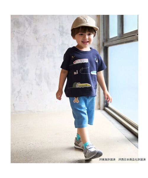 petit main / プティマイン ショート・ハーフ・半端丈パンツ | 【新幹線】刺繍ハーフパンツ | 詳細2