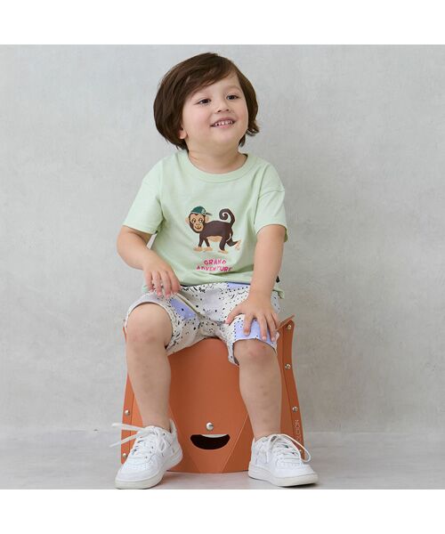 petit main / プティマイン ショート・ハーフ・半端丈パンツ | 総柄ハーフパンツ | 詳細1