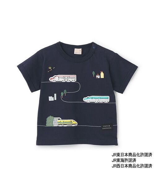 petit main / プティマイン Tシャツ | 【新幹線】線路半袖Tシャツ | 詳細4