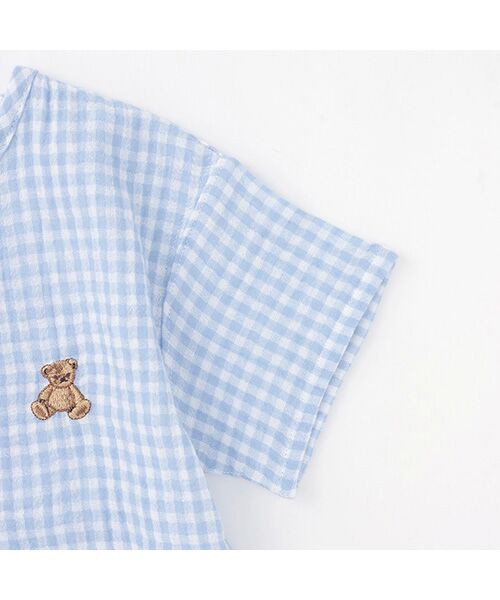 petit main / プティマイン ルームウェア | 【リンク】くま刺繍Wガーゼパジャマ | 詳細8