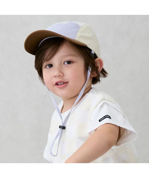 petit main/プティマイン 撥水日除けジェットキャップ ラベンダ- 54 petit main/プティマイン 撥水日除けジェットキャップ ラベンダ- 54