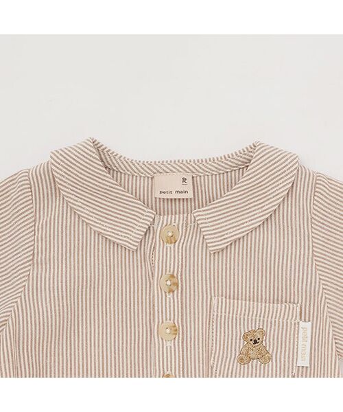 petit main / プティマイン ロンパース | 半袖シャツカバーオール | 詳細2