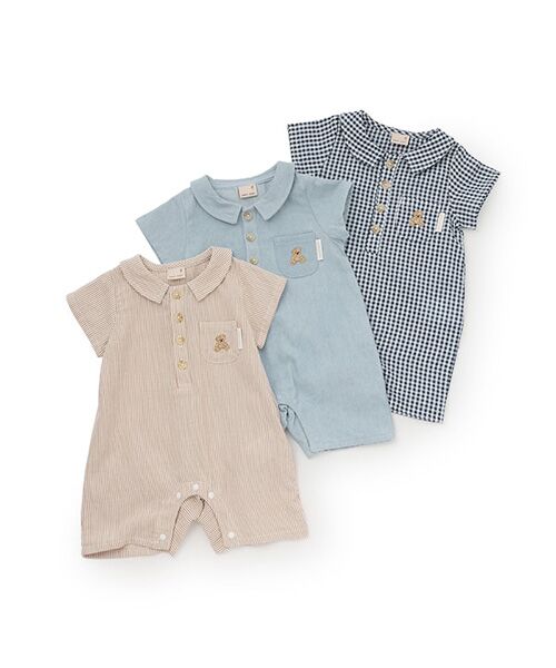 petit main / プティマイン ロンパース | 半袖シャツカバーオール | 詳細9